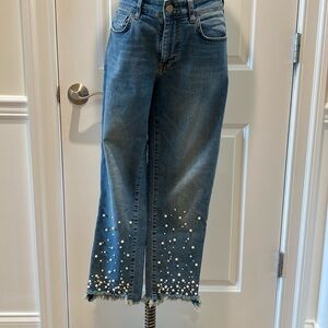 Jeans with Pearl embellishments size 27
